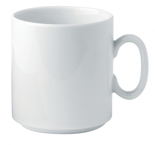 Mug rond blanc porcelaine 30 cl Ø 8 cm K