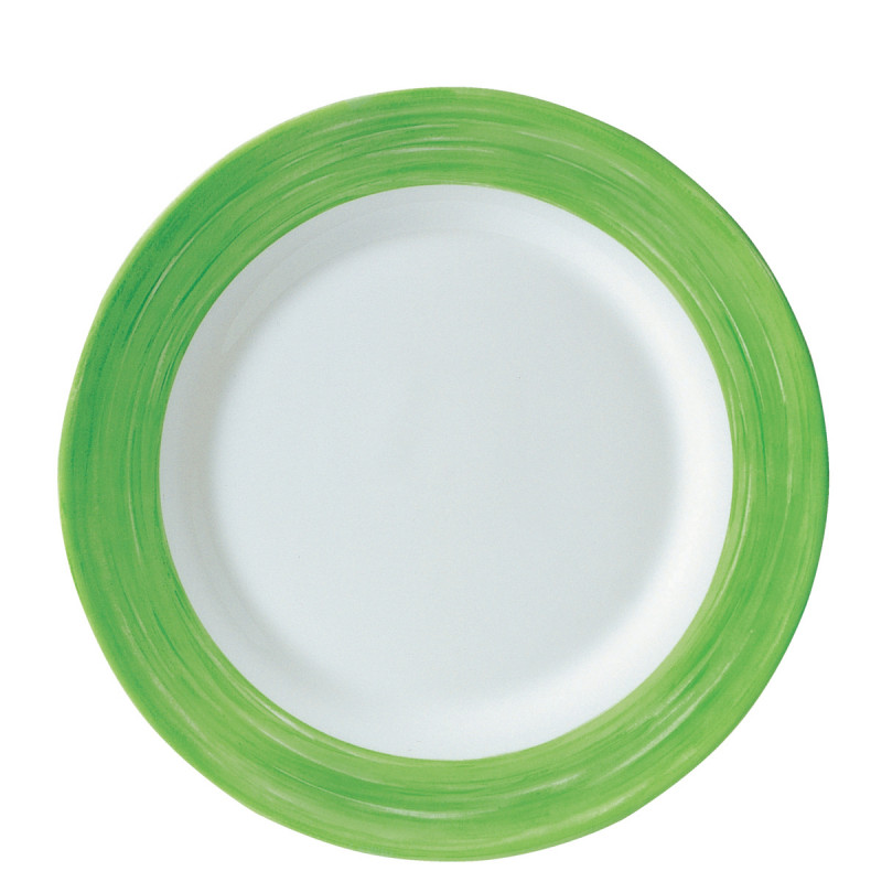 Assiette plate rond vert verre Ø 15,5 cm Brush Arcoroc