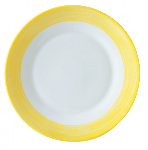 Assiette plate rond jaune verre Ø 23,5 cm Brush Arcoroc