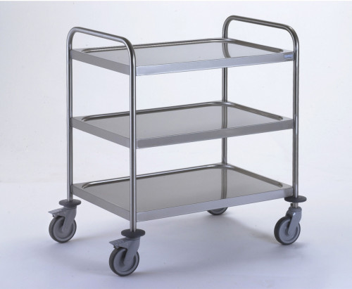 Chariot de service inox 3 niveaux 109,5x69,5x96 cm 150 kg Tournus