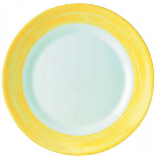 Assiette creuse rond jaune verre Ø 22,5 cm Brush Arcoroc