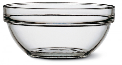 Saladier rond transparent verre trempé Ø 20 cm Empilable Arcoroc