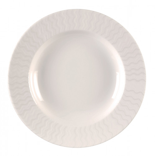 Assiette creuse rond ivoire porcelaine vitrifiée Ø 22,9 cm Ondine Rak
