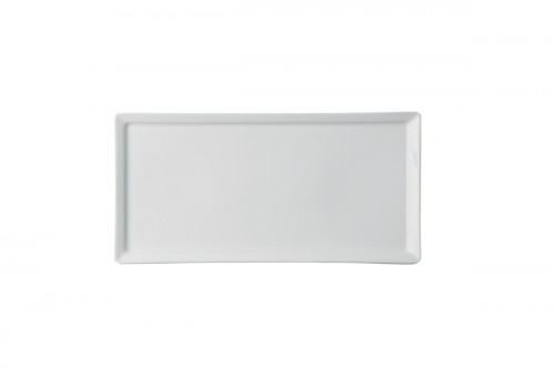 Assiette plate rectangulaire ivoire porcelaine vitrifiée Allspice Rak