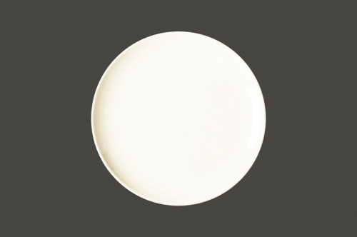 Assiette coupe plate rond ivoire porcelaine vitrifiée Ø 27 cm Nano Rak
