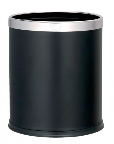 Corbeille rond noir 10 L Ø 22,5 cm 27 cm Probbax