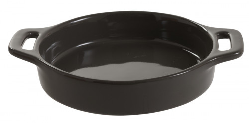 Plat à crème brûlée rond gris grès émaillé Ø 14 cm Bistronome Pro.mundi