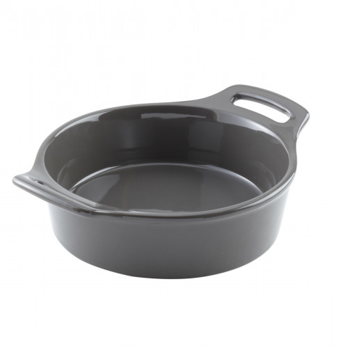 Plat rond gris grès émaillé Ø 18 cm Bistronome Pro.mundi