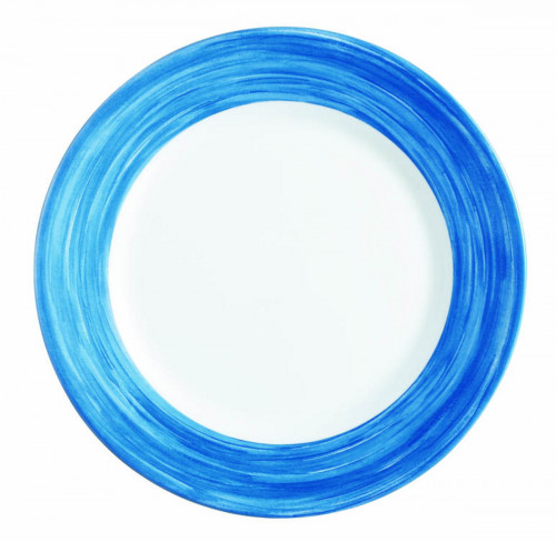 Assiette plate rond bleu verre Ø 19,5 cm Brush Arcoroc