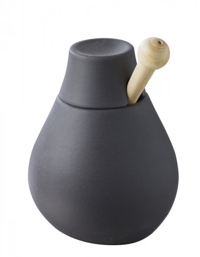 Moutardier gris porcelaine culinaire Ø 7,3 cm Likid Revol