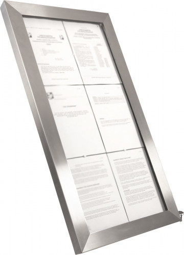 Porte-menu lumineux rectangulaire 6 pages led Securit