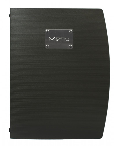 Protège-menu A4 rectangulaire noir 4 vues ajoutables Rio Securit