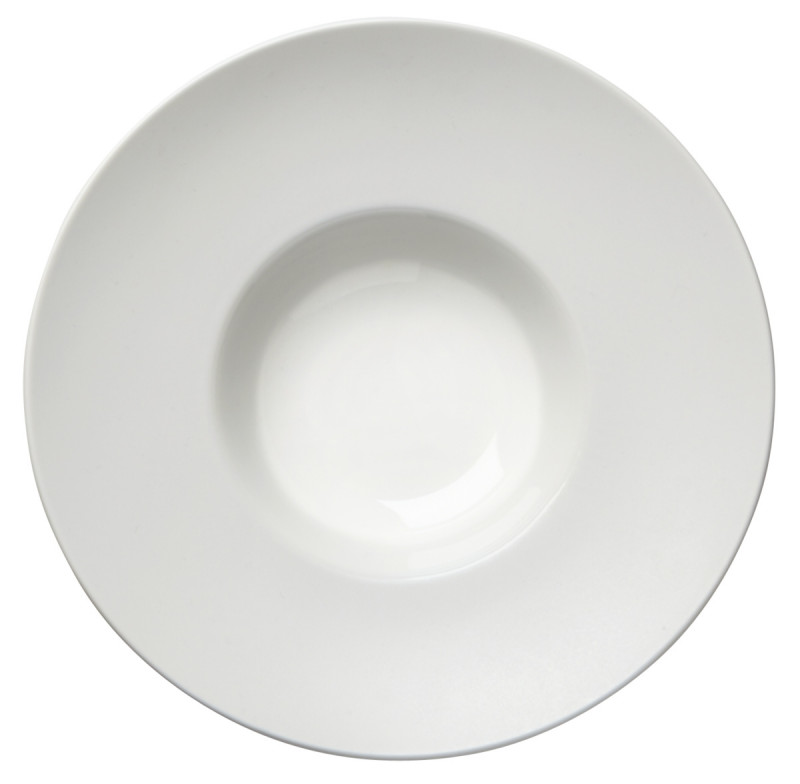 Assiette extra creuse rond blanc grès Ø 21 cm Chic & Mat Pro.mundi