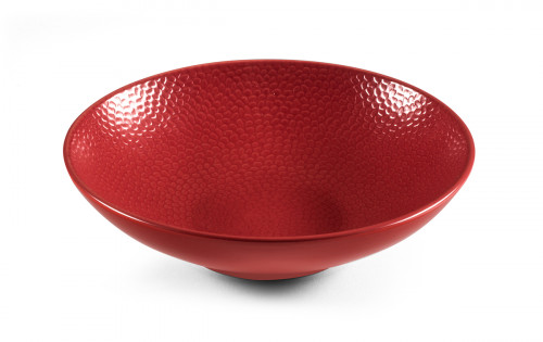 Bol à salade rond rouge grès émaillé Ø 19 cm Stone Medard De Noblat