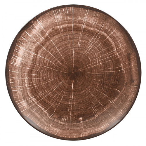 Assiette coupe plate rond oak porcelaine vitrifiée Ø 26,7 cm Woodart Rak