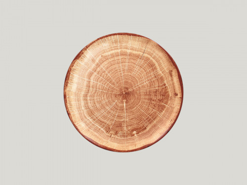 Assiette coupe plate rond timber porcelaine vitrifiée Ø 26,7 cm Woodart Rak