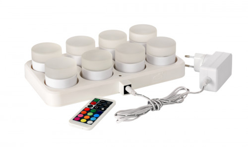 Kit de 8 bougies à led blanc Ø 5 cm 4,8 cm Duni