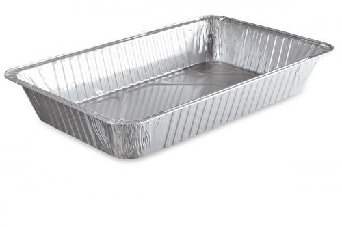 Plat GN1/1 rectangulaire gris aluminium 52,5x32,5 cm 114,5 cl (50 pièces)