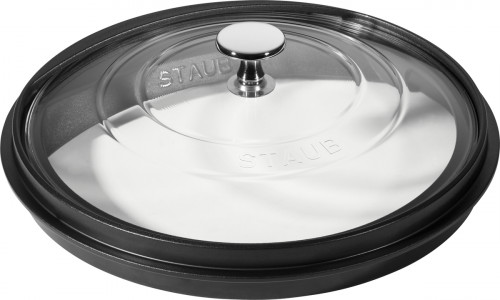 Couvercle rond transparent verre trempé Ø 23,2 cm 6 cm Staub