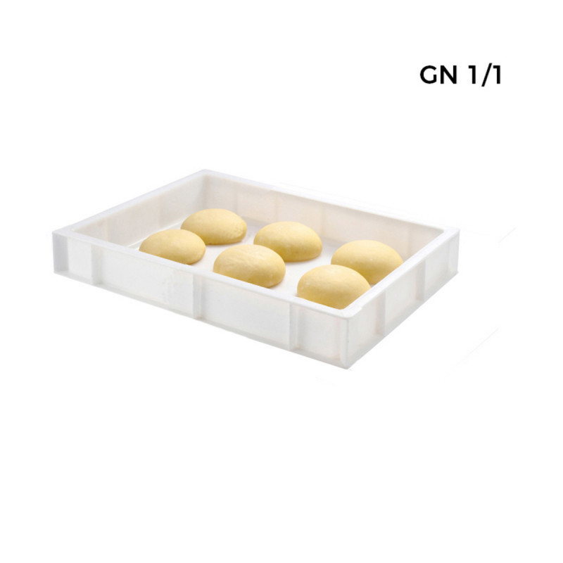 Bac à pâtons Sans couvercle blanc plastique 53x32,5x9 cm 12 L fond plein parois pleines Gilac