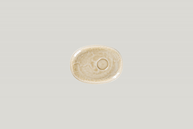 Sous-tasse à expresso ovale vanilla porcelaine 15 cm Krush Rak