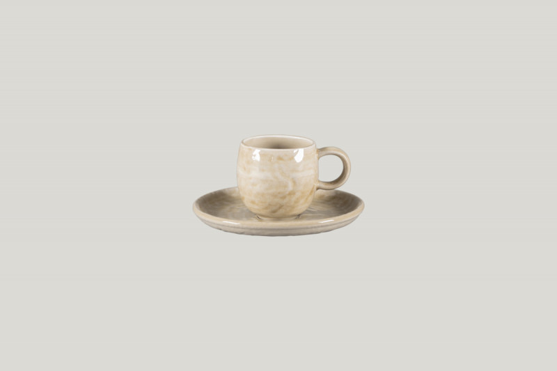 Sous-tasse à expresso rond vanilla porcelaine Ø 13 cm Krush Rak
