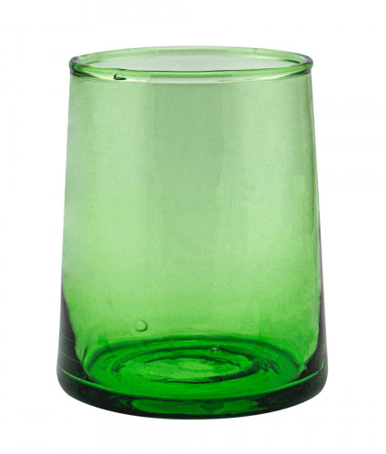 Gobelet forme basse vert en verre recyclé Ø 6 cm 9 cm Lily Pro.mundi