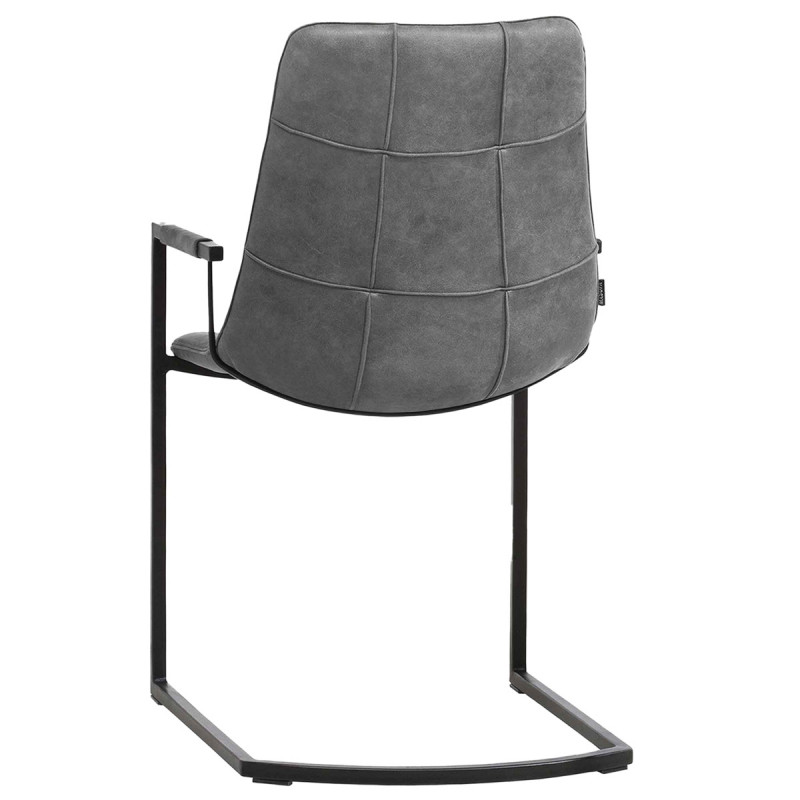 Fauteuil d'intérieur gris anthracite 91x51x62 cm Condor