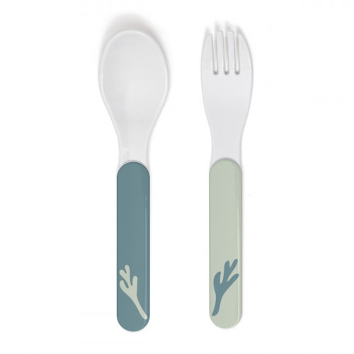 Cuillère droit blanc en copolyester 13,5x2,5x13,5 cm Vaisselle Enfance Plastorex