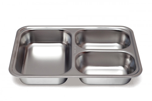 Plateau baby inox gris 24x17 cm Inox Plastorex