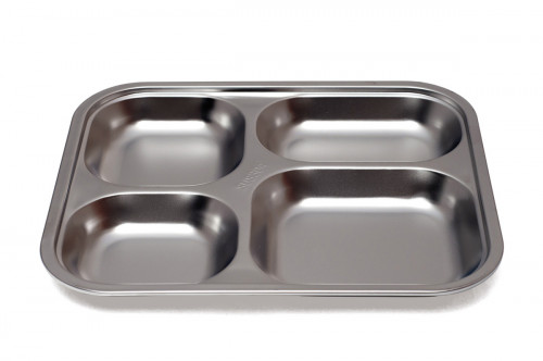Plateau baby inox gris 25x20 cm Inox Plastorex