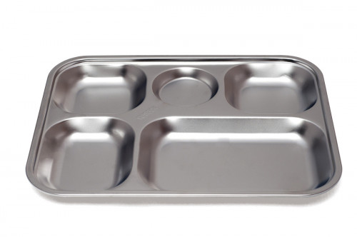 Plateau baby inox gris 30,5x23,5 cm Inox Plastorex