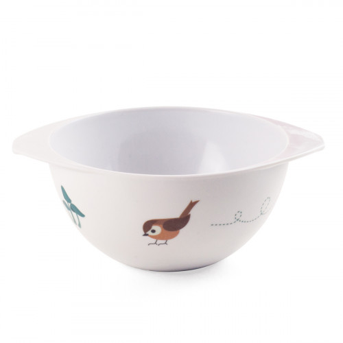 Bol à oreilles rond blanc en mélamine Ø 12,5 cm 6 cm Plastorex