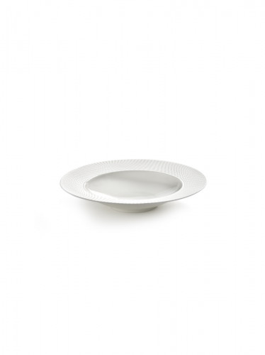 Assiette creuse rond blanc porcelaine bone china Ø 18 cm Nido Serax