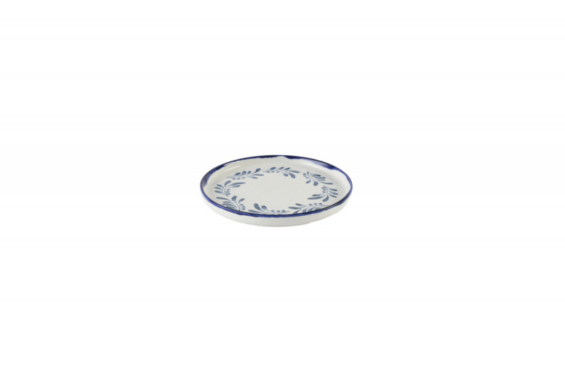 Assiette à bord droit rond blanc porcelaine vitrifiée Ø 21 cm Harvest Mediterranean Dudson