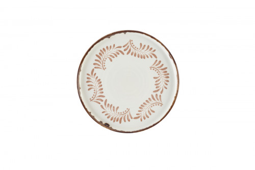 Assiette plate rond terracotta porcelaine vitrifiée Ø 26 cm Harvest Mediterranean Dudson