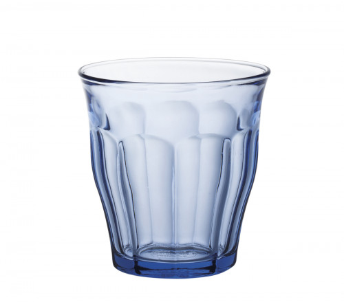 Gobelet forme basse bleu verre trempé 25 cl Picardie Duralex