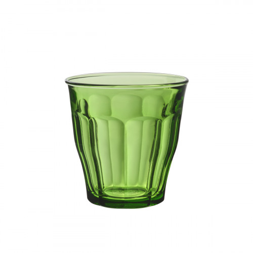 Gobelet forme basse vert verre trempé 25 cl Picardie Duralex