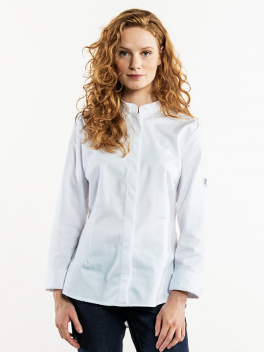 Veste de cuisinier recyclé blanc L Cambio Chaud Devant