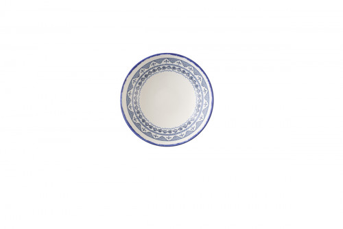 Assiette coupe creuse rond Moresque porcelaine vitrifiée Ø 18 cm Harvest Mediterranean Dudson