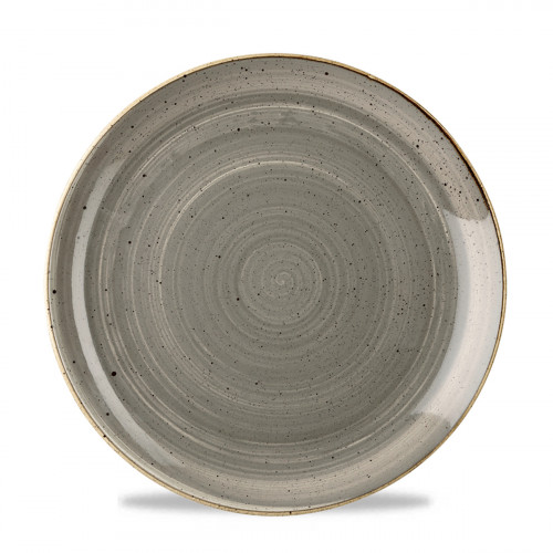 Assiette coupe plate rond gris porcelaine vitrifiée Ø 27 cm Stonecast Churchill