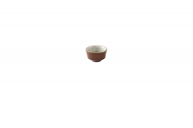 Pot à sauce rond brun porcelaine vitrifiée Ø 8 cm Kochi Churchill