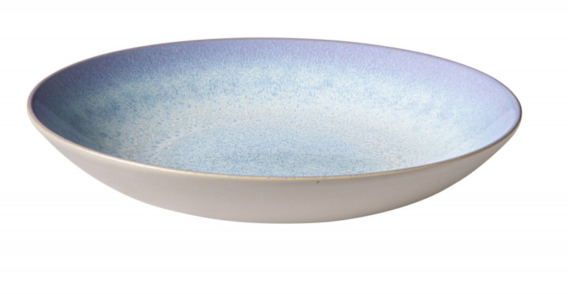 Assiette coupe creuse rond bleu porcelaine Ø 26 cm Azure Accolade