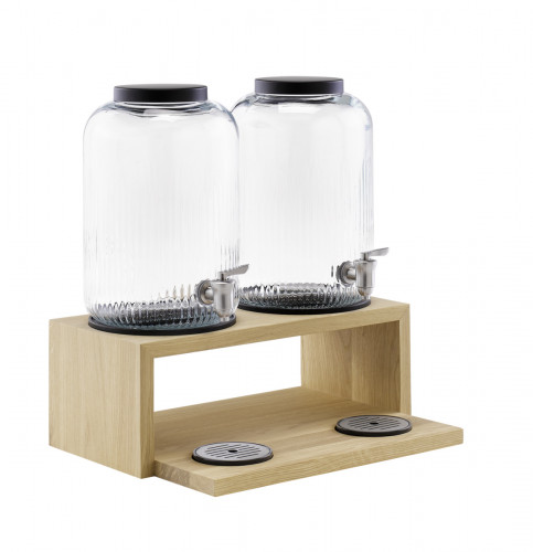 Set de 2 distributeurs boisson en verre 43,5x33,5x47 cm Valo Aps