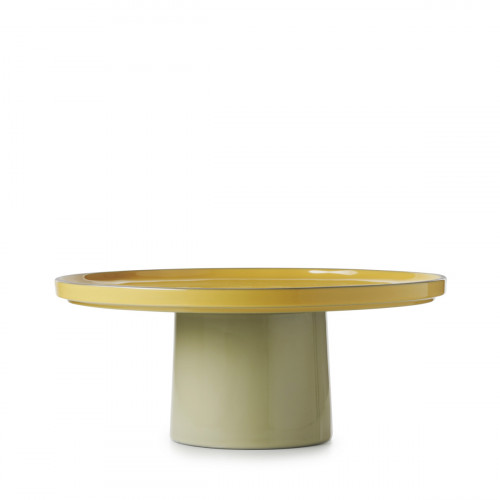 Présentoir à pâtisserie porcelaine culinaire curcuma Ø 33 cm 14 cm Caractère Revol