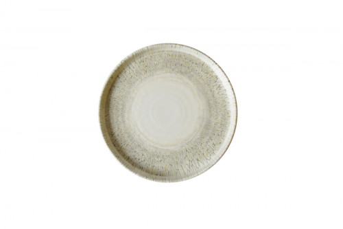 Assiette bord droit beige porcelaine vitrifiée Ø 21 cm Butterfly Dudson
