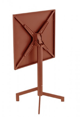 Table avec sytème pliant d''extérieur terracotta 60x60 cm Pigalle Flexmob