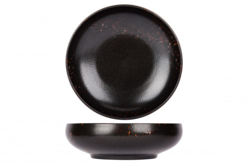 Assiette creuse rond noir porcelaine Ø 18,5 cm Etna Proof