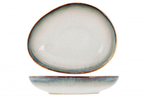 Assiette creuse ovale blanc porcelaine 24,2x19,8 cm Akoya Proof