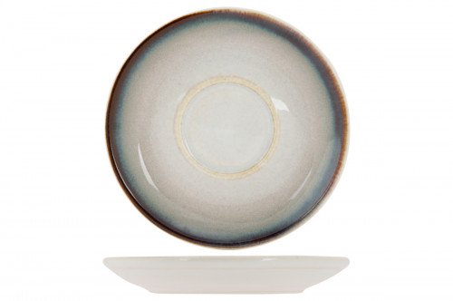 Sous tasse à expresso rond blanc porcelaine Ø 12 cm Akoya Proof